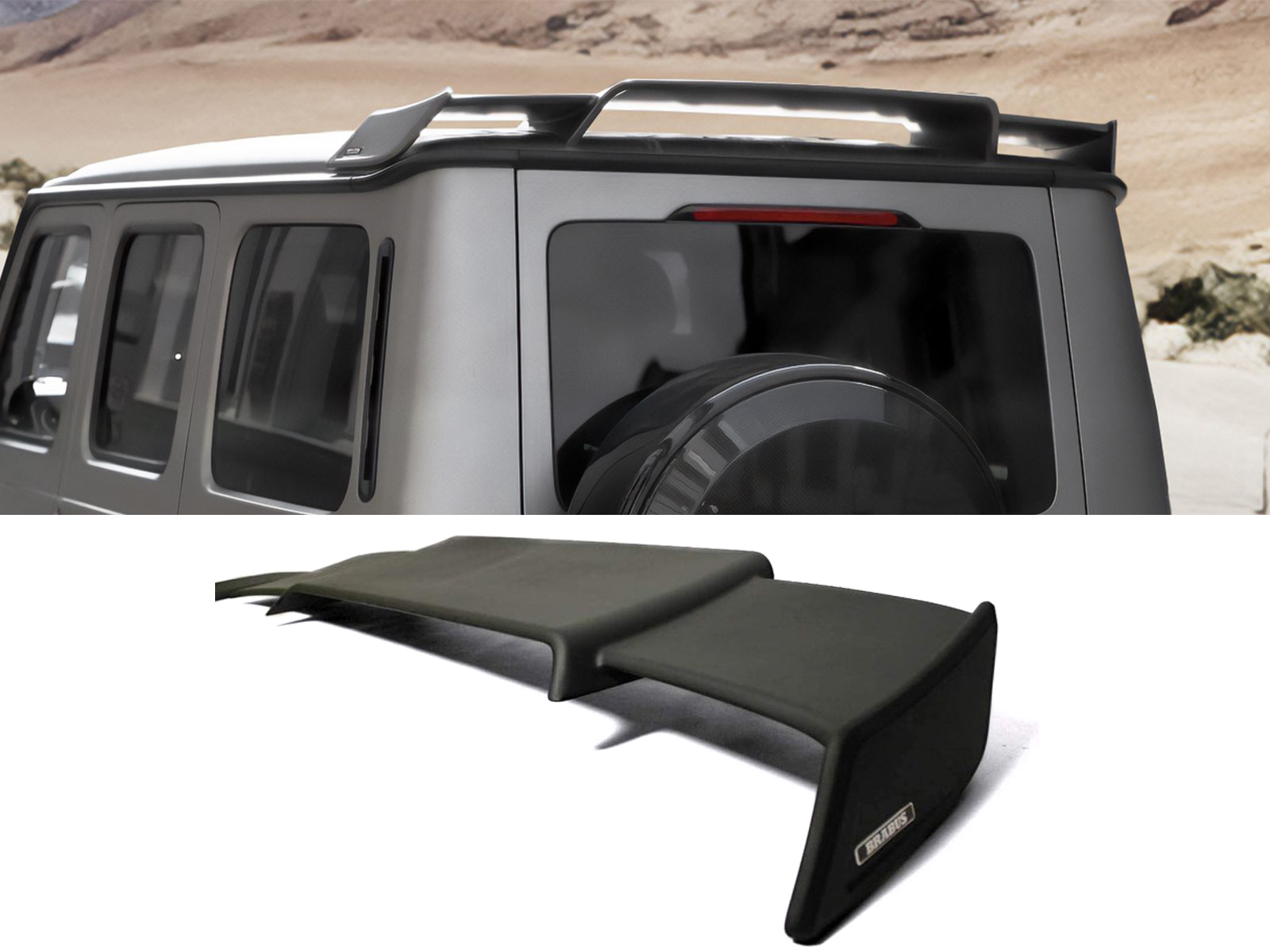 Fiberglass Rear Roof Spoiler Brabus for Mercedes-Benz W463A G-Class
